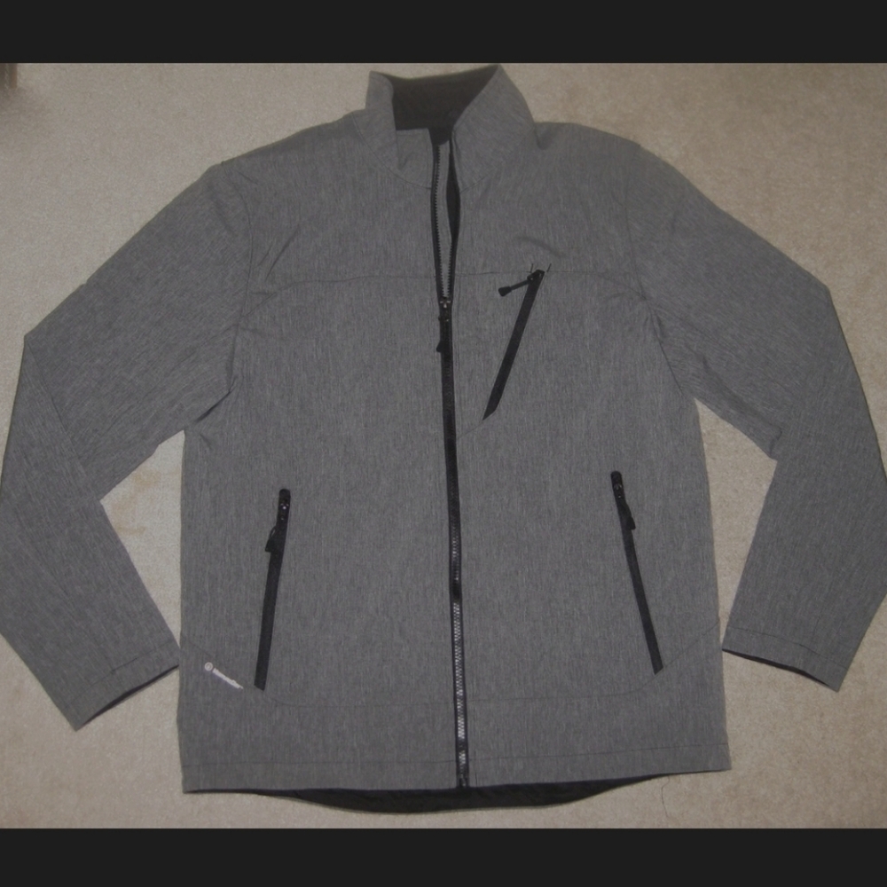 Men’s CHAMPION  Zippered All-Weatherproof Jacket Color: Gray